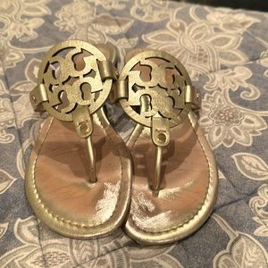 Tory Burch Miller gold sandals